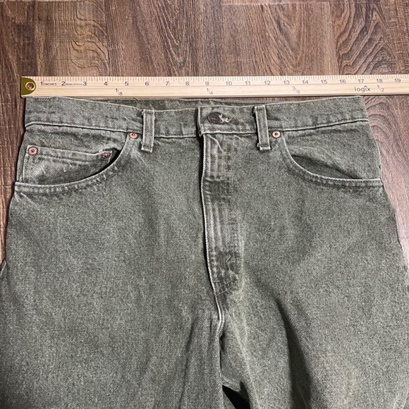 Vintage 90s Levi 550 Jeans - Made in USA - Rare GreenDenim — W34 L32 — Relaxed - Picture 6 of 8